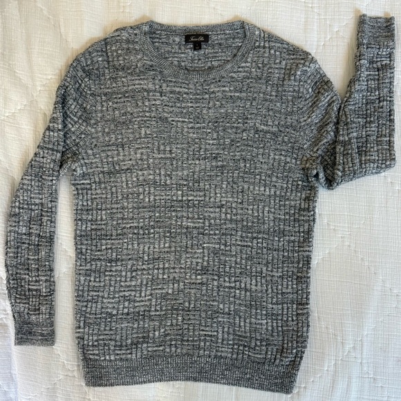 Tasso Elba Men’s Gray Textured Knit Crewneck Sweater Size L - Picture 3 of 11